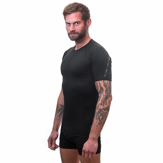 SENSOR MERINO AIR pánské triko kr.rukáv černá Velikost: S - Obrázek 2