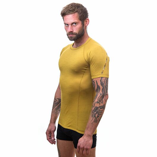 SENSOR MERINO AIR pánské triko kr.rukáv mustard Velikost: S - Obrázek 2