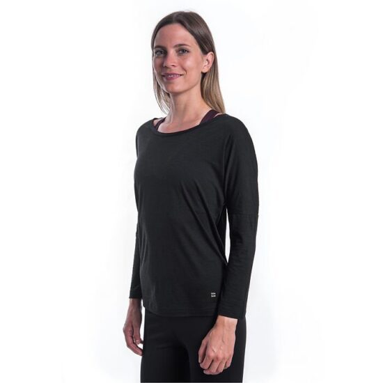 SENSOR MERINO AIR traveller dámské triko dl.rukáv černá Velikost: M - Obrázek 2
