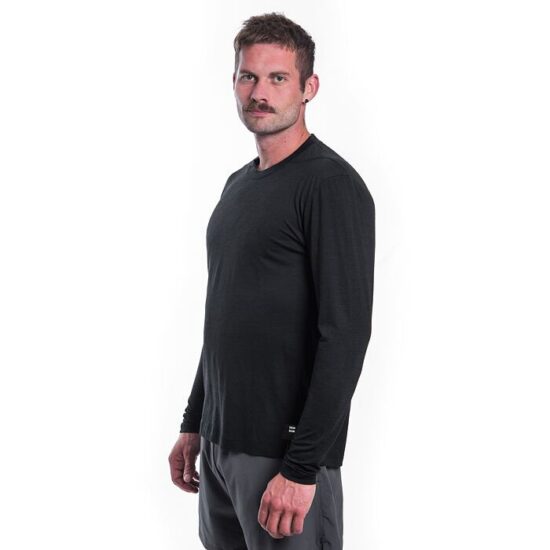 SENSOR MERINO AIR traveller pánské triko dl.rukáv černá Velikost: S - Obrázek 2