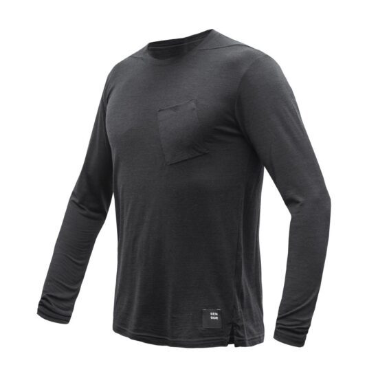 SENSOR MERINO AIR traveller pánské triko dl.rukáv černá Velikost: XXL