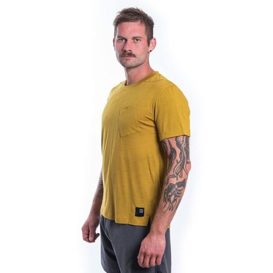 SENSOR MERINO AIR traveller pánské triko kr.rukáv mustard Velikost: XL - Obrázek 2