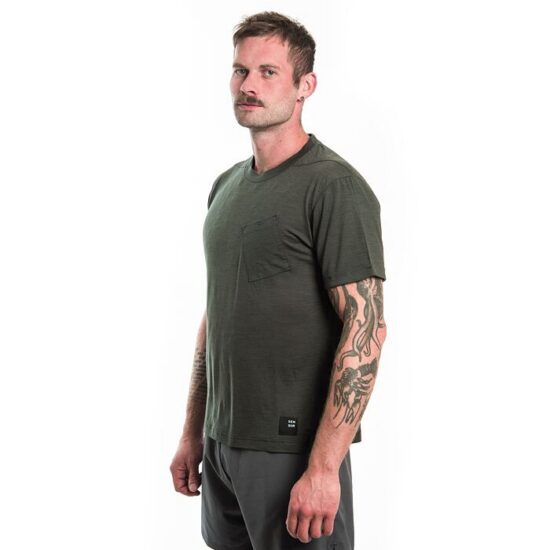 SENSOR MERINO AIR traveller pánské triko kr.rukáv olive green Velikost: XXL - Obrázek 2