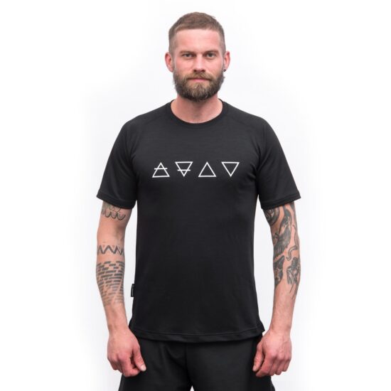 SENSOR MERINO BLEND ELEMENTS pánské triko kr.rukáv černá Velikost: S - Obrázek 2