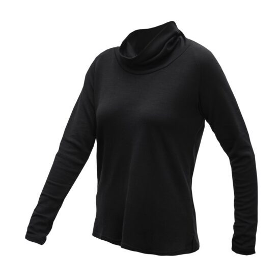 SENSOR MERINO BLEND dámské triko dl.rukáv rolák černá Velikost: S
