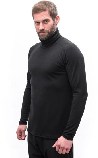 SENSOR MERINO BLEND pánské triko dl.rukáv rolák černá Velikost: XL - Obrázek 2