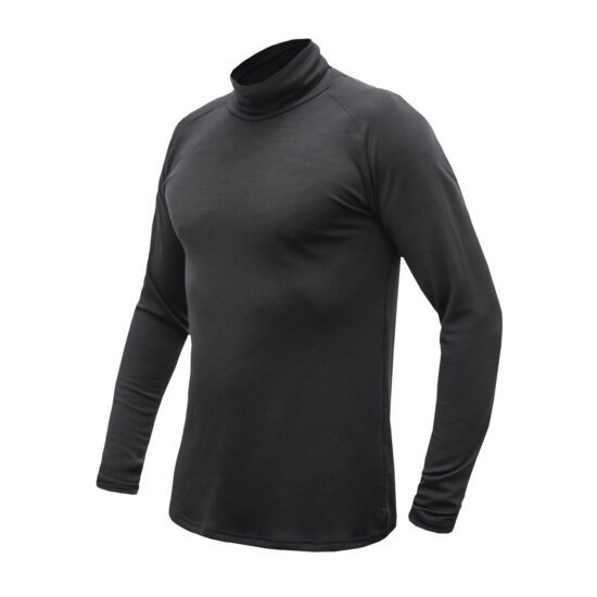 SENSOR MERINO BLEND pánské triko dr.rukáv rolák černá Velikost: S