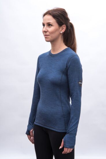 SENSOR MERINO BOLD dámské triko dl.rukáv cool blue Velikost: XXL - Obrázek 2