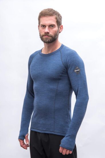 SENSOR MERINO BOLD pánské triko dl.rukáv cool blue Velikost: S - Obrázek 2