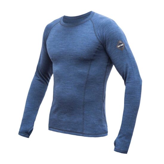 SENSOR MERINO BOLD pánské triko dl.rukáv cool blue Velikost: S