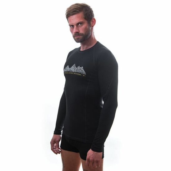 SENSOR MERINO DF ADVENTURE pánské triko dl.rukáv černá Velikost: M - Obrázek 2