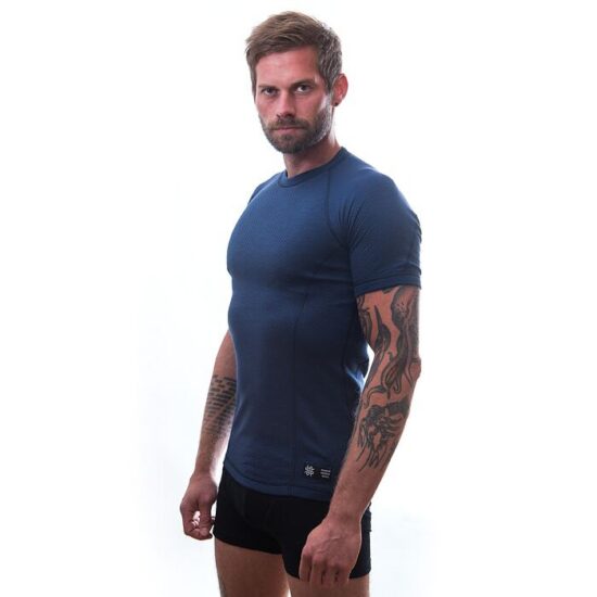 SENSOR MERINO DF pánské triko kr.rukáv deep blue Velikost: S - Obrázek 2