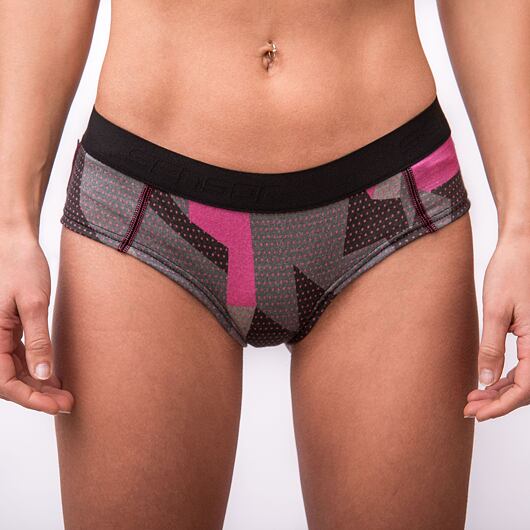 SENSOR MERINO IMPRESS dámské kalhotky černá/camo Velikost: S - Obrázek 2