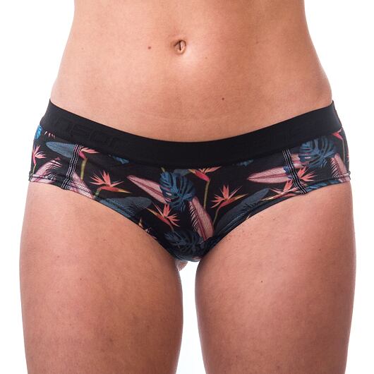 SENSOR MERINO IMPRESS dámské kalhotky černá/floral Velikost: XL - Obrázek 2