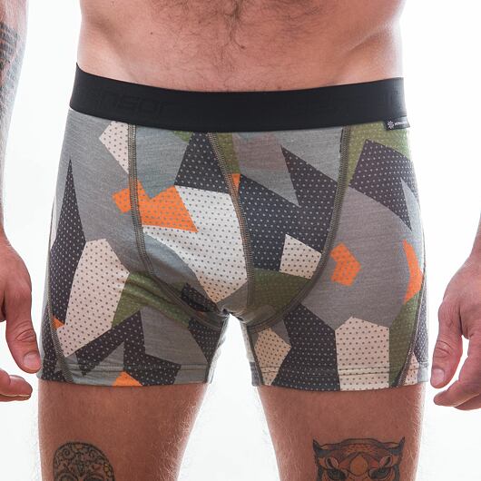 SENSOR MERINO IMPRESS pánské trenky safari/camo Velikost: M - Obrázek 2