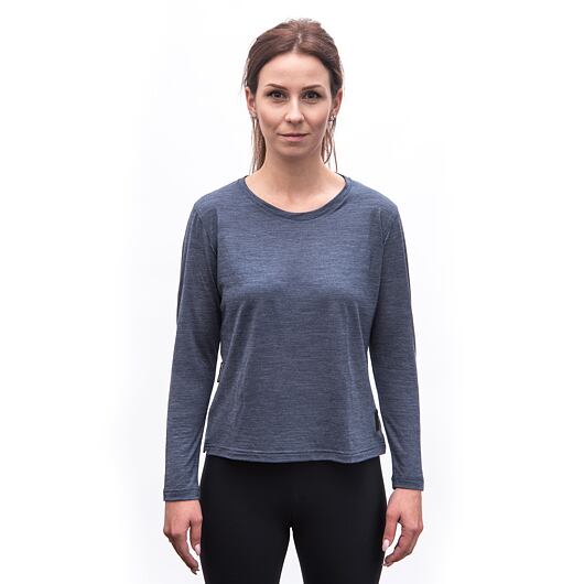 SENSOR MERINO LITE dámské triko dl.rukáv mottled blue Velikost: XL - Obrázek 2