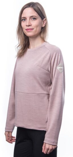 SENSOR MERINO UPPER traveller dámská mikina dusty pink Velikost: L - Obrázek 2