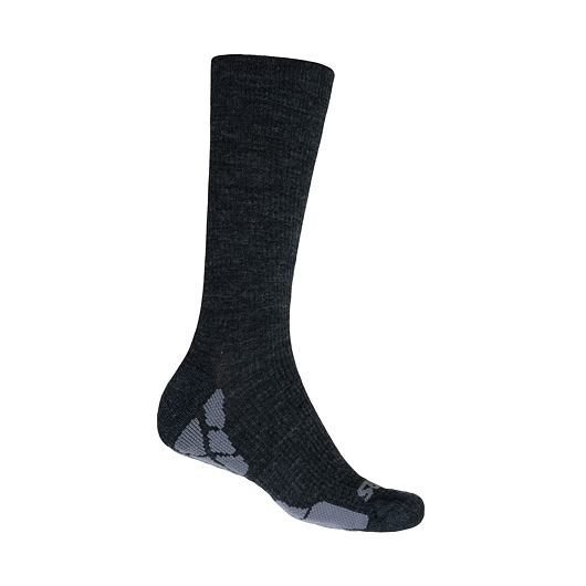 SENSOR PONOŽKY HIKING MERINO černá/šedá Velikost: S/35-38
