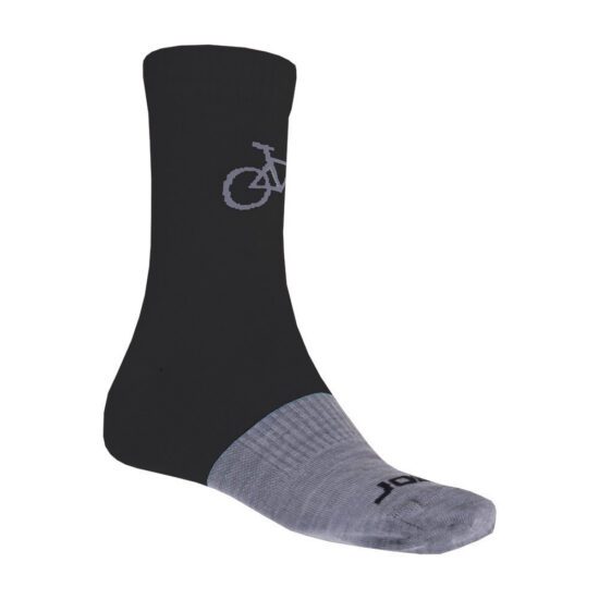 SENSOR PONOŽKY TOUR MERINO černá/šedá Velikost: S/35-38