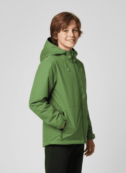 Husky Dětská hardshell bunda Neoni K green Velikost: 128 - Obrázek 2