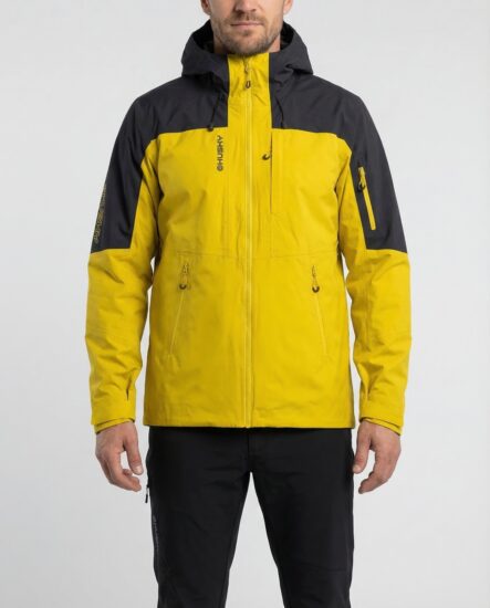 Husky Pánská hardshell bunda Nickin M black/mustard Velikost: L - Obrázek 2