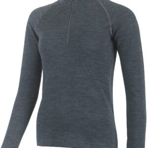 Lasting dámské vlněné merino triko se zipem u krku HONY 8160 šedé Velikost: XL