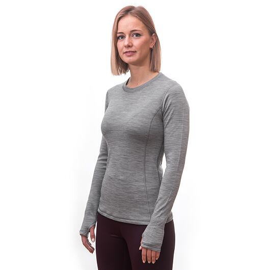 SENSOR MERINO BOLD dámské triko dl.rukáv cool gray Velikost: S - Obrázek 2
