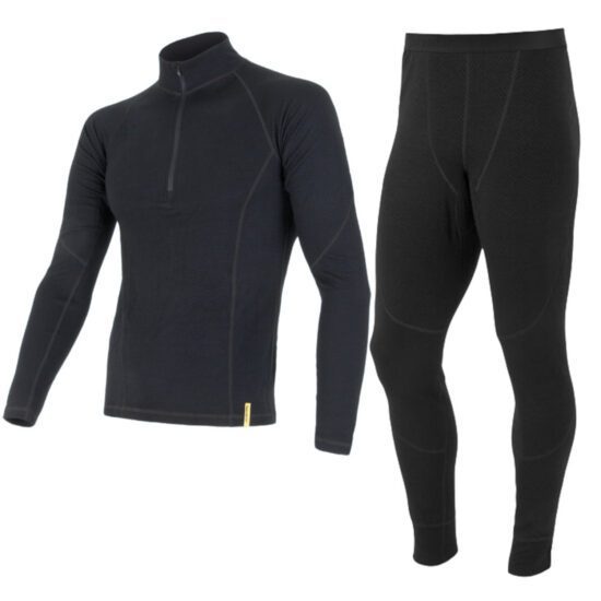 EGLOO Merino EGLOO DF MERINO ZipperNeck BaseSet pánské triko dl.rukáv ZIP+spodky