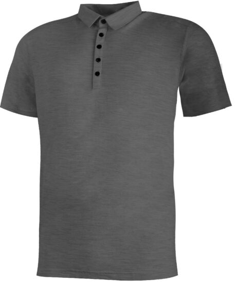 LASTING pánské merino&bambus polo triko BASI šedé Velikost: S