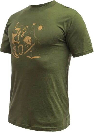 SENSOR MERINO ACTIVE HIKING pánské triko kr.rukáv safari green Velikost: XL 8592837112107