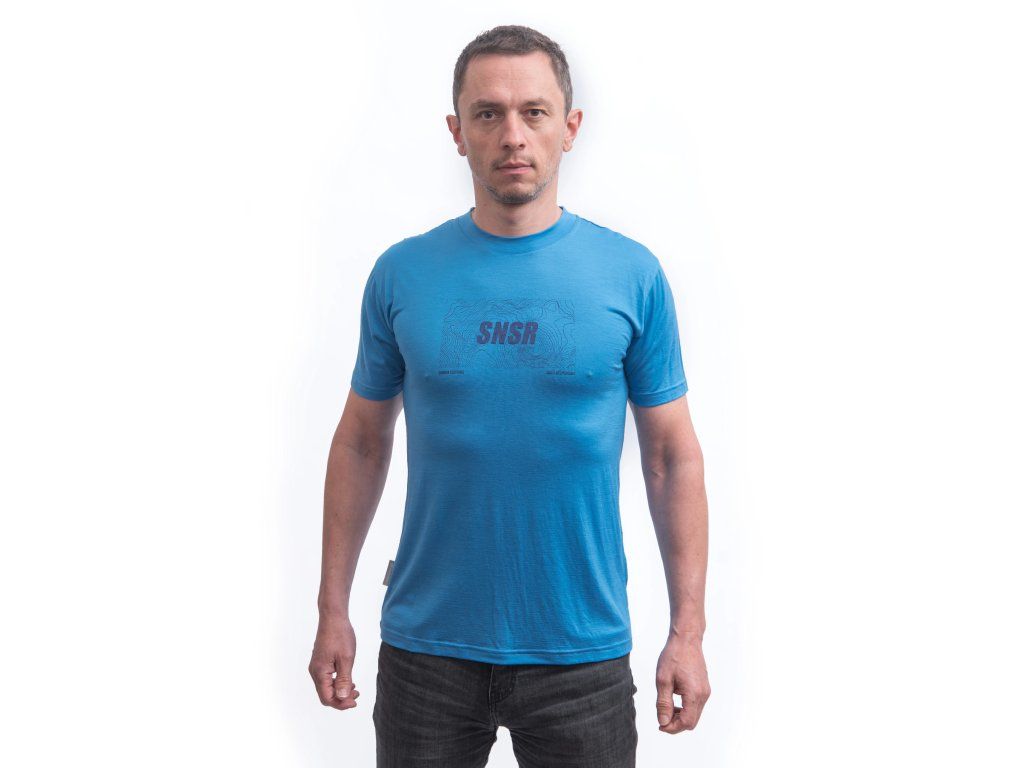 SENSOR MERINO ACTIVE RELIEF pánské triko kr.rukáv modrá Velikost: M - Obrázek 2