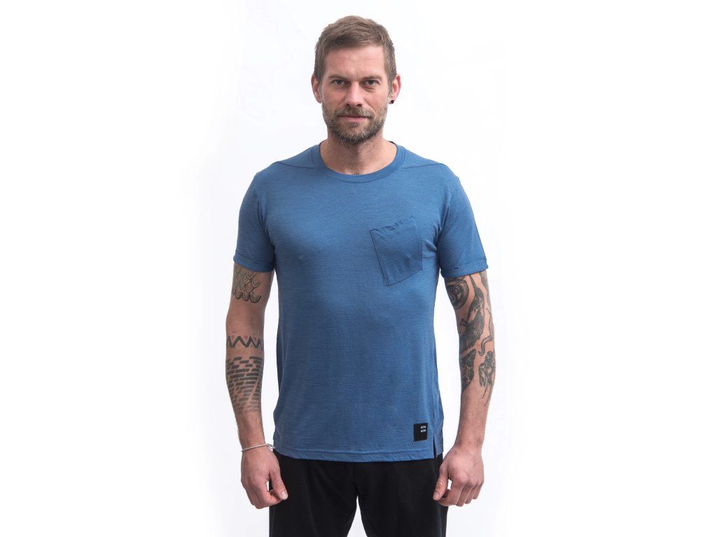 SENSOR MERINO AIR traveller pánské triko kr.rukáv riviera blue Velikost: S - Obrázek 2