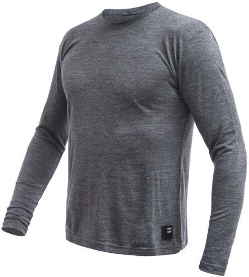SENSOR MERINO LITE pánské triko dl.rukáv anthracite gray Velikost: XXL