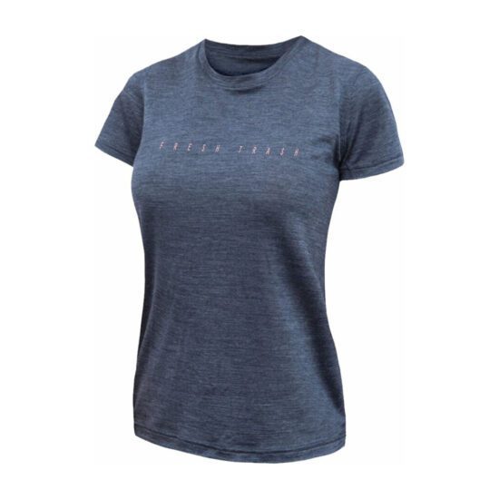 FRESH TRASH FT women's merino tencel logo tee blue Velikost: L