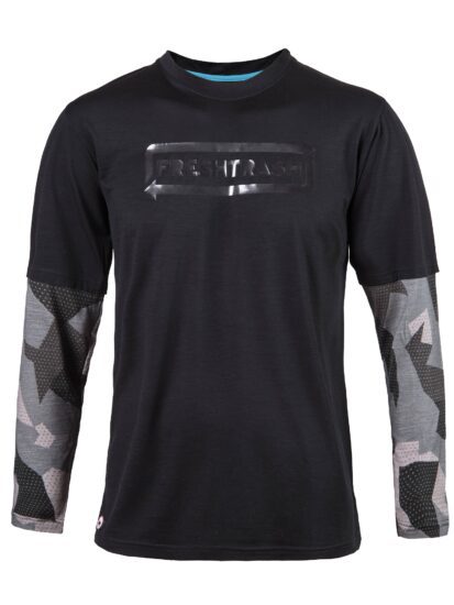 Fresh Trash Men´s Escape Merino Long Sleeve tee black/camo Velikost: XXL 8592837090894