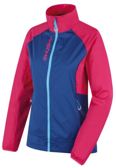 Husky Dámská softshell bunda Suli L pink/blue Velikost: XL