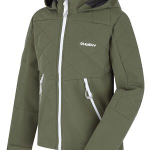 Husky Dětská softshell bunda Salex K khaki Velikost: 152