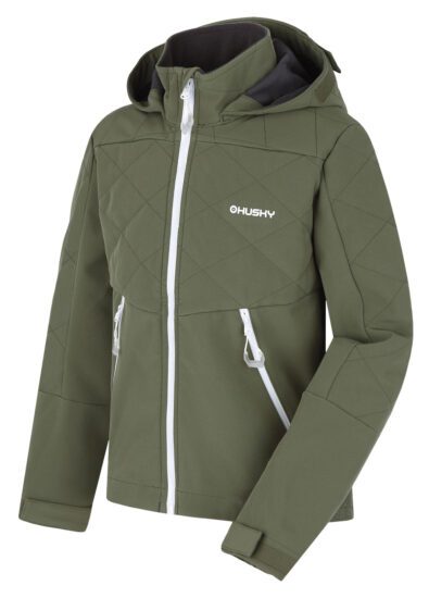 Husky Dětská softshell bunda Salex K khaki Velikost: 152