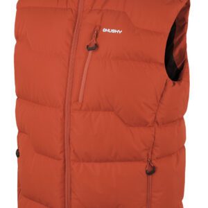 Husky Pánská péřová vesta na zip Deep M dark orange Velikost: S