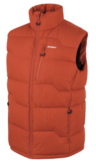 Husky Pánská péřová vesta na zip Deep M dark orange Velikost: S