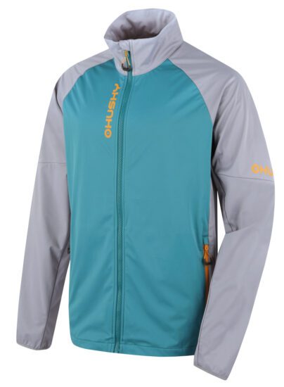 Husky Pánská softshell bunda Suli M grey/mint Velikost: XXL