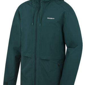 Husky Pánský hardshell kabát Nevr M dk. green Velikost: L 8592287032284