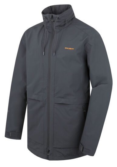 Husky Pánský hardshell kabát Nevr M dk. grey Velikost: L