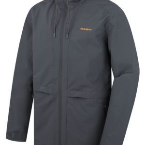 Husky Pánský hardshell kabát Nevr M dk. grey Velikost: S