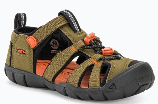 Keen SEACAMP II CNX CHILDREN dark olive/gold flame Velikost: 31