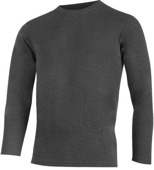 Lasting ANDRES 8160 šedá pánská merino mikina Velikost: M 8596445229844