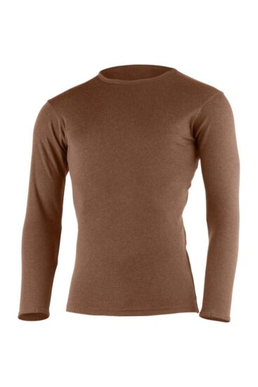 Lasting BELO 7474 hnědá pánská merino mikina Velikost: M