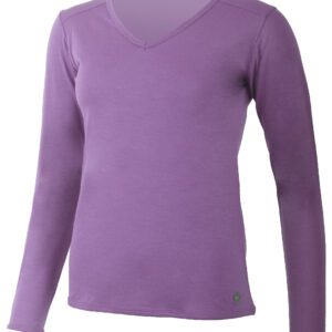 Lasting EVA 4242 fialové dámské merino triko s výstřihem Velikost: L