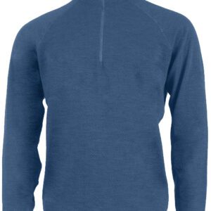 Lasting HONOS 5252 modré pánské vlněné merino triko se zipem u krku Velikost: XL