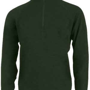 Lasting HONOS 6262 zelené pánské vlněné merino triko se zipem u krku Velikost: L